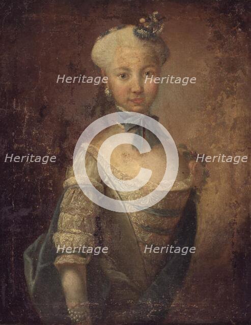 Portrait of a little girl, 1767. Creator: Levin Elias.