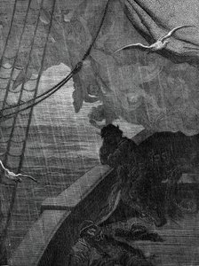 "...The Rime of the Ancient Mariner", illustrated by Gustave Dore, 1876.  Creator: Adolphe François Pannemaker.