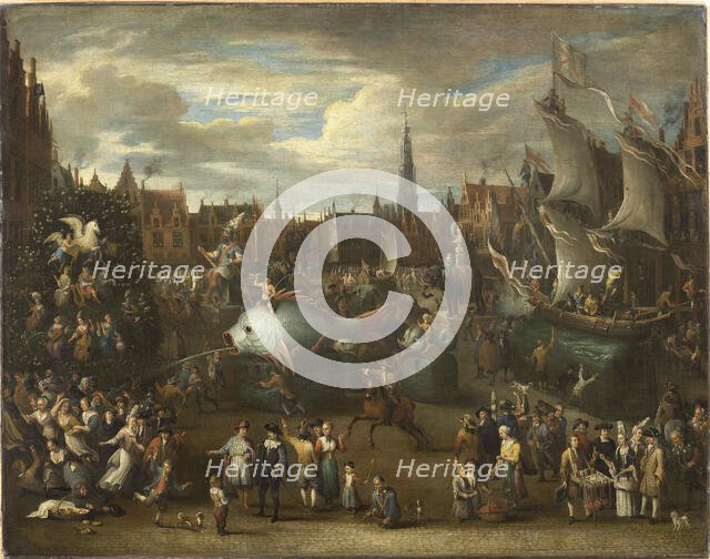 The Antwerp Ommegang, c1698. Creator: Bredael, Alexander van (1663-1720).