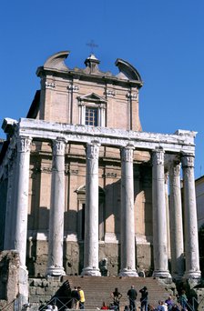 The Temple of Antoninus and Faustina, Rome, 141 AD. Artist: Unknown