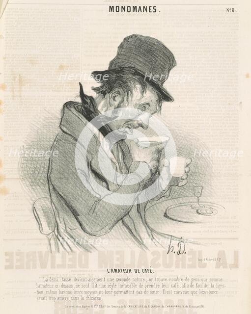 L'amateur de café, 19th century. Creator: Honore Daumier.