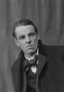 Yeats, William Butler, Mr., portrait photograph, 1914 Mar. 31. Creator: Arnold Genthe.