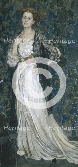 Portrait of Marina Makovskaya, 1912. Artist: Golovin, Alexander Yakovlevich (1863-1930)