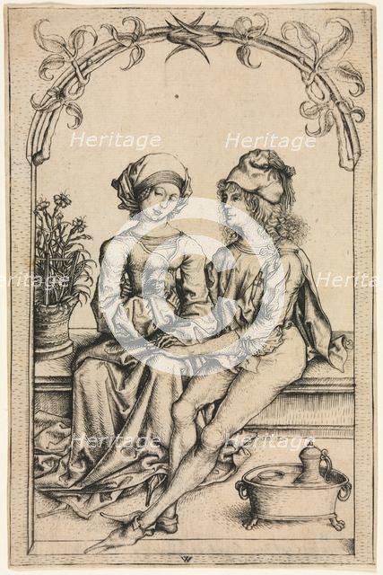 The Lovers (after the Housebook Master), c. 1490. Creator: Wenzel von Olmütz (Bohemian).