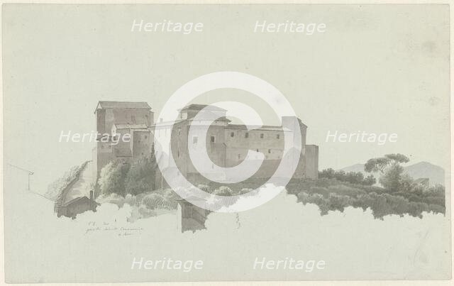 The Basilica and Monastery of the Quattro Santi Coronati in Rome, c.1809-c.1812. Creator: Josephus Augustus Knip.