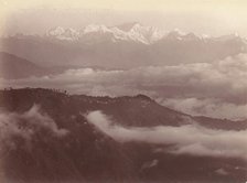 View of Darjeeling and Himalayas, 1860s-70s. Creator: Unknown.