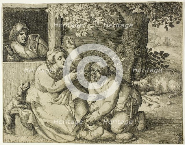 Allegory of Marital Strife, 1607. Creator: Pieter Serwouters.