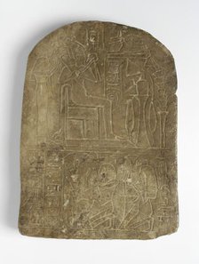Round -Topped Stela of Khor or Nakht-Khor, 19th Dynasty, 1307-1196 BCE. Creator: Unknown.