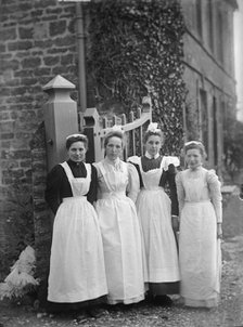 Maids at Church House, Charwelton, Northamptonshire, 1903. Artist: A Newton