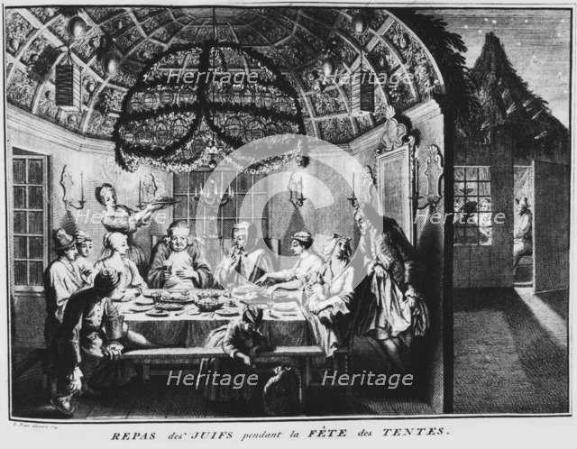 Jewish festival of Sukkot, early 18th century. Artist: Bernard Picart
