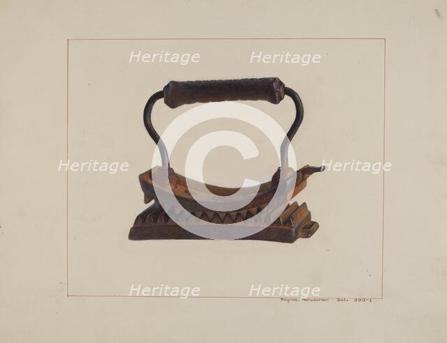 Fluting Iron, c. 1938. Creator: Regina Henderer.
