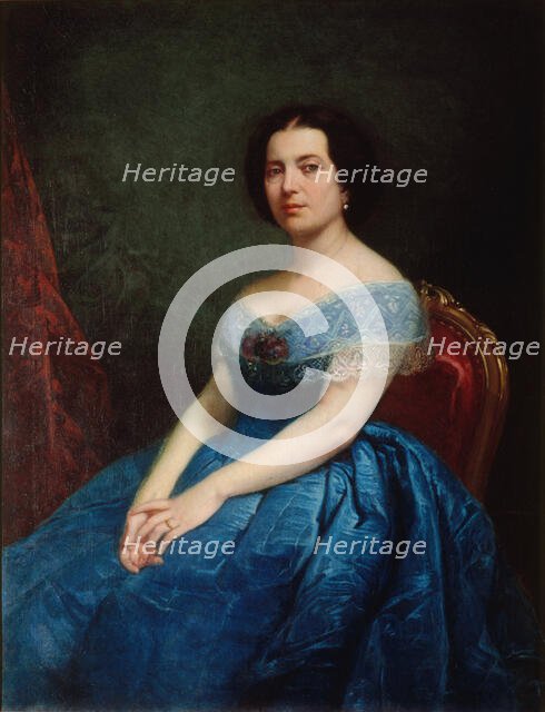 Portrait of Ernesta Grisi (1816-1895), 1866. Creator: Bonnegrace, Charles Adolphe (1808-1882).