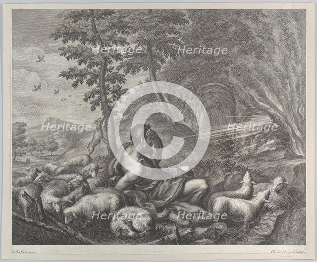 Jacob guarding Laban's flock, 1613-24. Creator: Theodore Cruger.