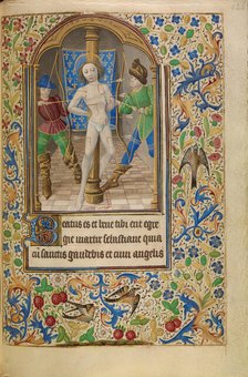 The Martyrdom of Saint Sebastian; Book of Hours, about 1466-1470. Creator: Master of Jacques of Luxembourg.