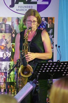 Karen Sharp, iG4, Watermill Jazz Club, Dorking, Surrey, 17 June 2025. Creator: Brian O'Connor.