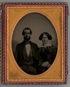 Untitled (Portrait of a Man and a Woman), 1863. Creator: Thomas Faris.