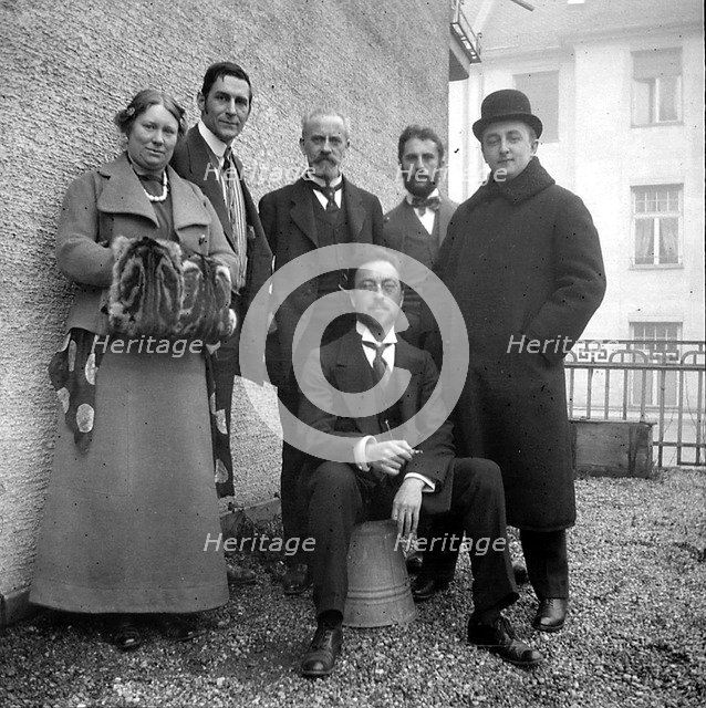 Wassily Kandinsky with group of artists from the Blue Rider, 1911-1912.