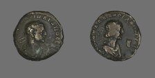 Tetradrachm (Coin) Portraying Emperor Aurelian, 270. Creator: Unknown.