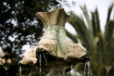 Water feature in the gardens, the Alcazar, Seville, Andalusia, Spain, 2007.  Artist: Samuel Magal