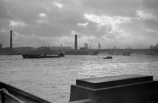 River Thames, Lambeth, London, c1945-1951. Artist: SW Rawlings