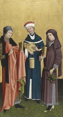 Saints Cosmas, Damian and Pantaleon, 1455. Creator: Master of the Vision of Saint John.