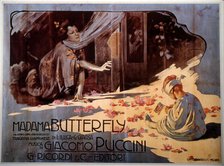 Poster for the Opera Madama Butterfly by G. Puccini, 1904. Creator: Hohenstein, Adolfo (1854-1928).