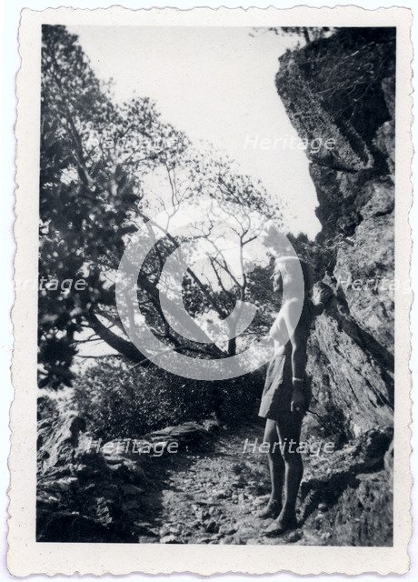 Marina Tsvetaeva in the mountains, 1930s.