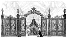 The International Exhibition: Coalbrookdale gates and court, 1862.  Creator: Unknown.
