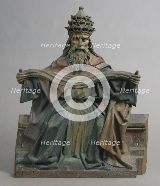 Sculpture of God The Father from Frame, French, late 15th century. Creator: Unknown.