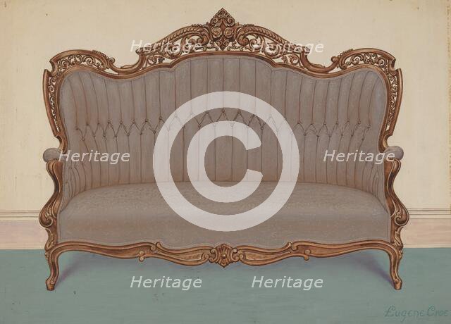 Rosewood Sofa, c. 1936. Creator: Eugene Croe.