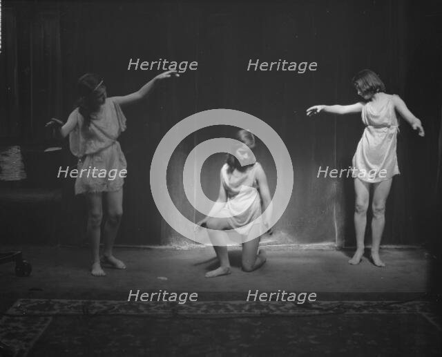 Elizabeth Duncan dancers and children, 1929 Creator: Arnold Genthe.