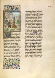 The Death of Parmenion; Livre des fais d'Alexandre le grant, about 1470-1475. Creator: Master of the Jardin de vertueuse consolation.