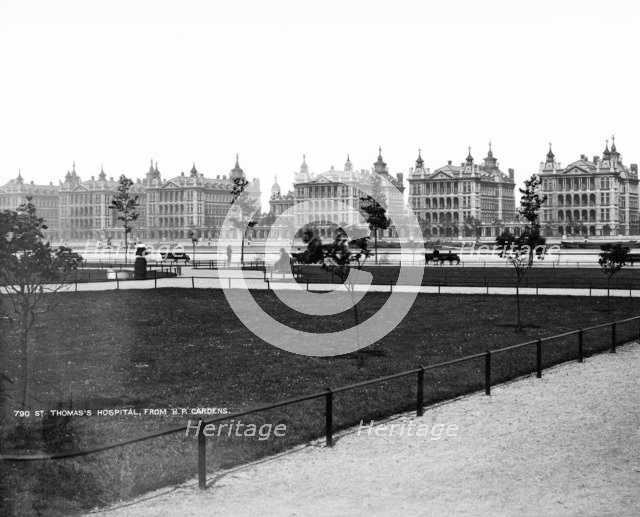 St Thomas' Hospital, Lambeth Palace Road, Lambeth, London, c1871-1900. Artist: York & Son