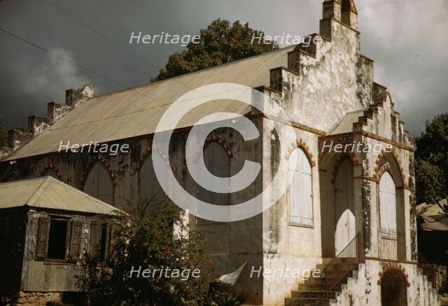 Frederiksted, Saint Croix, Virgin Islands ... church, 1941. Creator: Jack Delano.