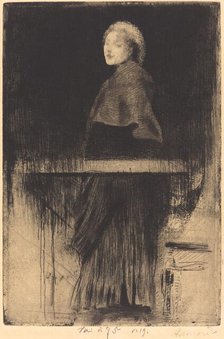 Woman with a Cape (La Femme à la Pelerine), 1889. Creator: Paul Albert Besnard.