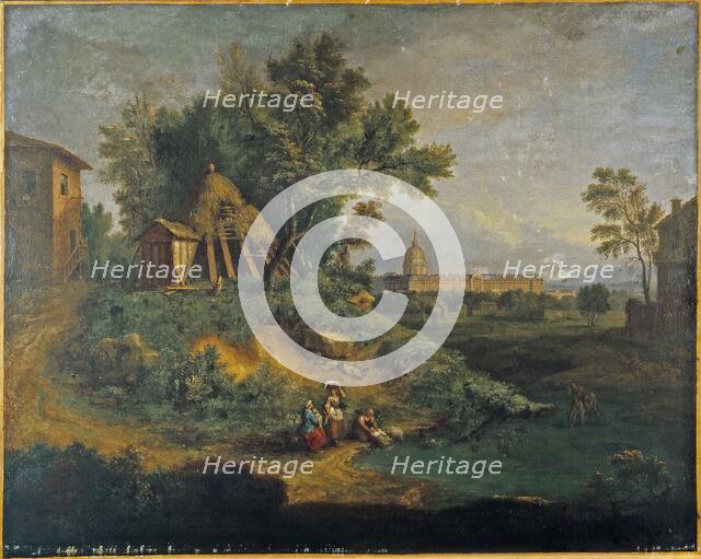 L'Hôtel Royal des Invalides, vu de la Grenouillère, between 1701 and 1725. Creator: Francisque Millet.