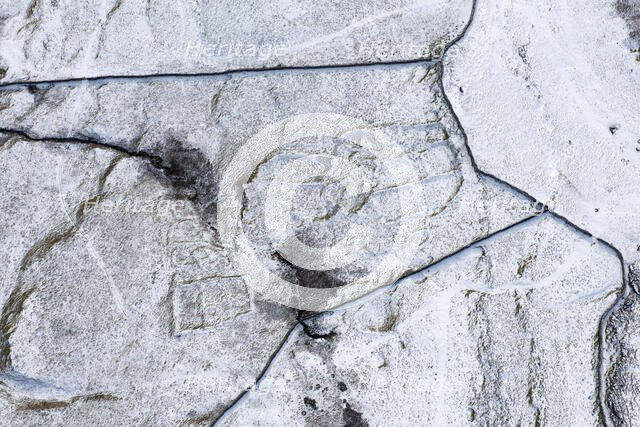 Earthwork remains of hut circles and enclosures, Top Cow Pasture, near Ingleborough, N Yorks, 2018. Creator: Emma Trevarthen.