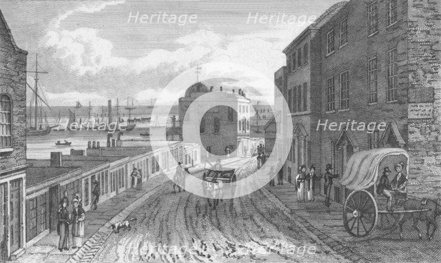 'High Street & Front of Bathing Houses', 1820. Artist: John Shury.