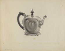 Silver Teapot, c. 1938. Creator: Aaron Fastovsky.