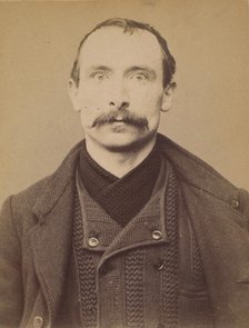 Tiran. Arthur, Théodore. 29 ans, né à Briec (Finistère). Serrurier. Anarchiste. 26/2/94., 1894. Creator: Alphonse Bertillon.