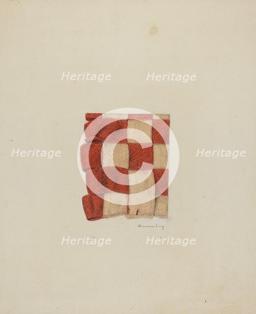 Shaker Textile Sample, c. 1940. Creator: Harold Weisenborn.