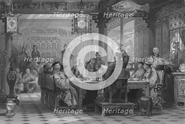 'Dinner Party at a Mandarin's House', 1843. Artist: G Paterson.