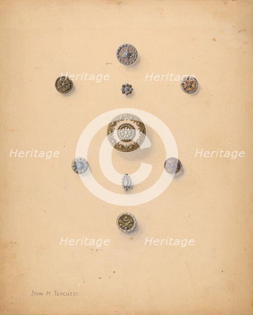 Buttons, c. 1937. Creator: John H. Tercuzzi.