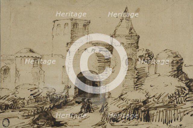 Landscape with mount. Creator: Rembrandt Harmensz van Rijn.