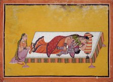 Yashoda Suckling the Infant Krishna, 18th century. Creator: Unknown.