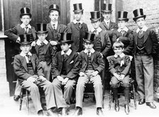 Magnus Grammar School boarders in their best uniforms, Newark on Trent, Nottinghamshire, c1895. Artist: Unknown