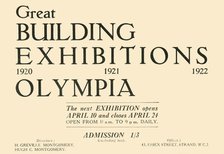 'Great Building Exhibition - Olympia', 1920. Creator: Unknown.