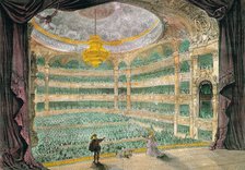 Opera of Paris, built between 1862-1875 by Charles Garnier, engraving depicting the inaugural fun…