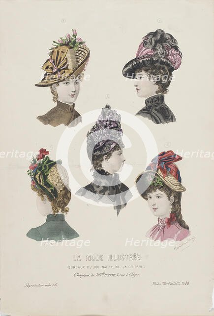 Millinery Print, 1887. Creator: Unknown.