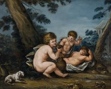 Cupids Playing, 1816. Creator: Michael Toppelius.